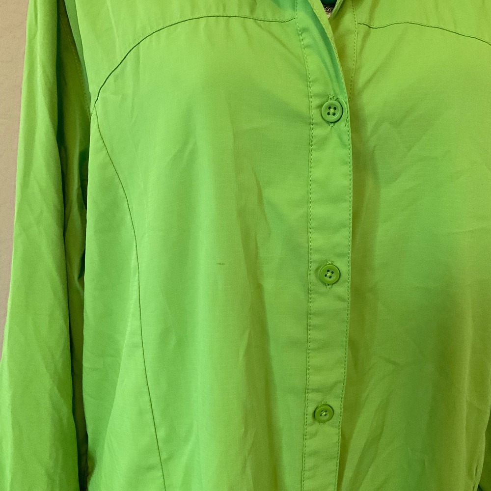 White Sierra Womens 1X Green Long Sleeve Fishing Shirt Lightweight Performance - Picture 3 of 7